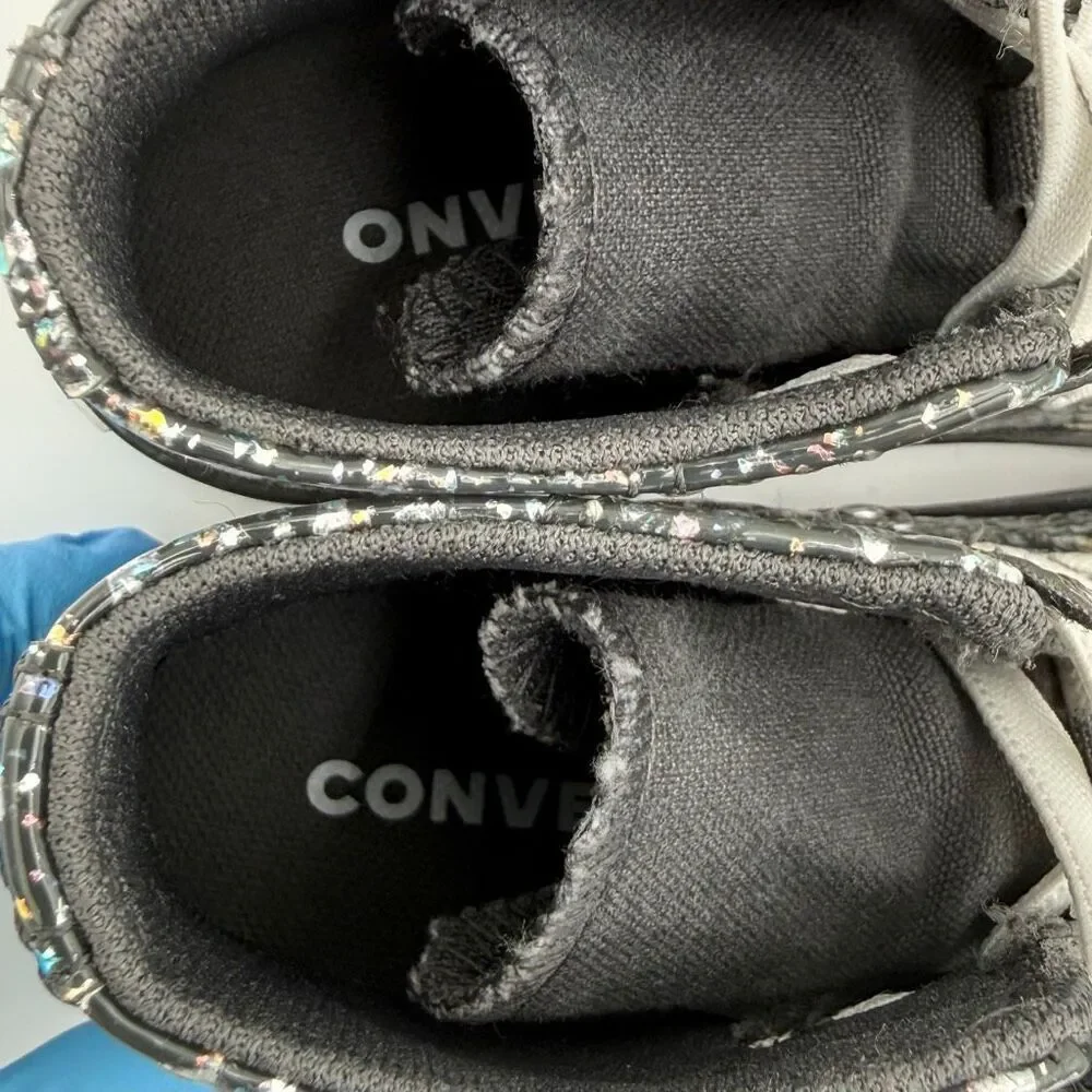 Converse All Star Chuck Taylor Glitter Hook and Loop Slip On Sneakers - US Grade